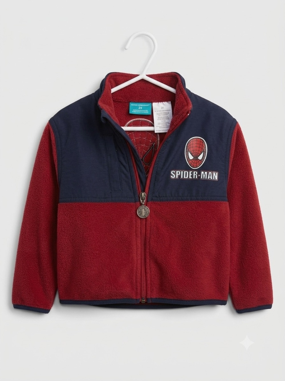 Spider-Man Toddler Jacket Size 2T Marvel Superhero Coat Red Blue Kids Jacket